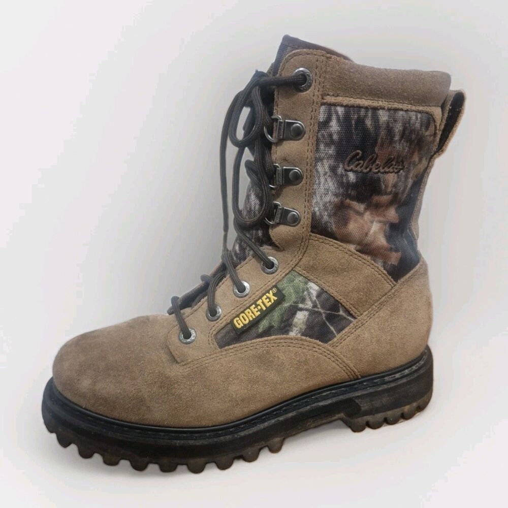 Cabela's Men's Hunting Camo Boots 81-2170 Gor-Tex Thinsulate Lace Up Size 7D